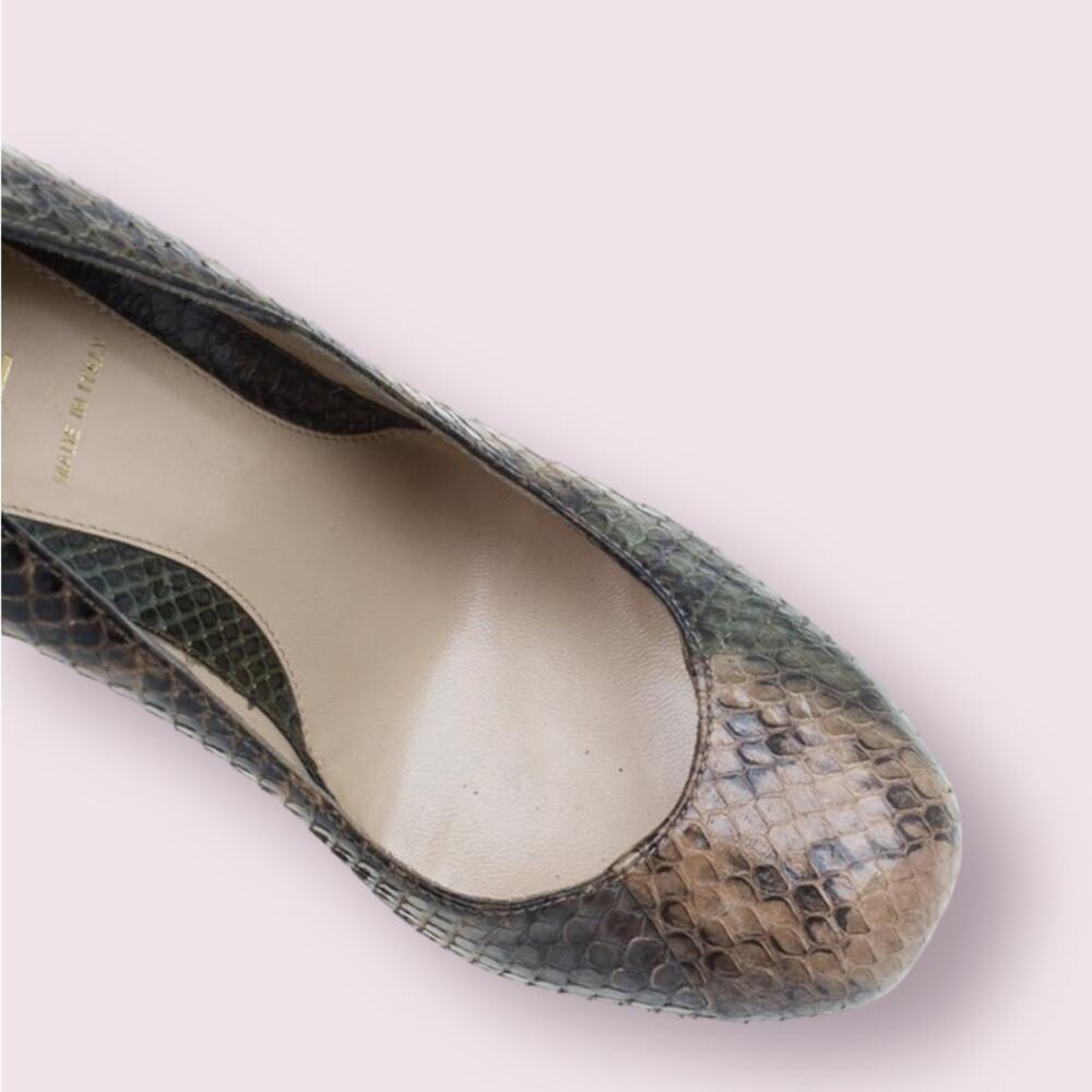 Fendi Brown Python Platform Pumps | Size 8.5 - image 6